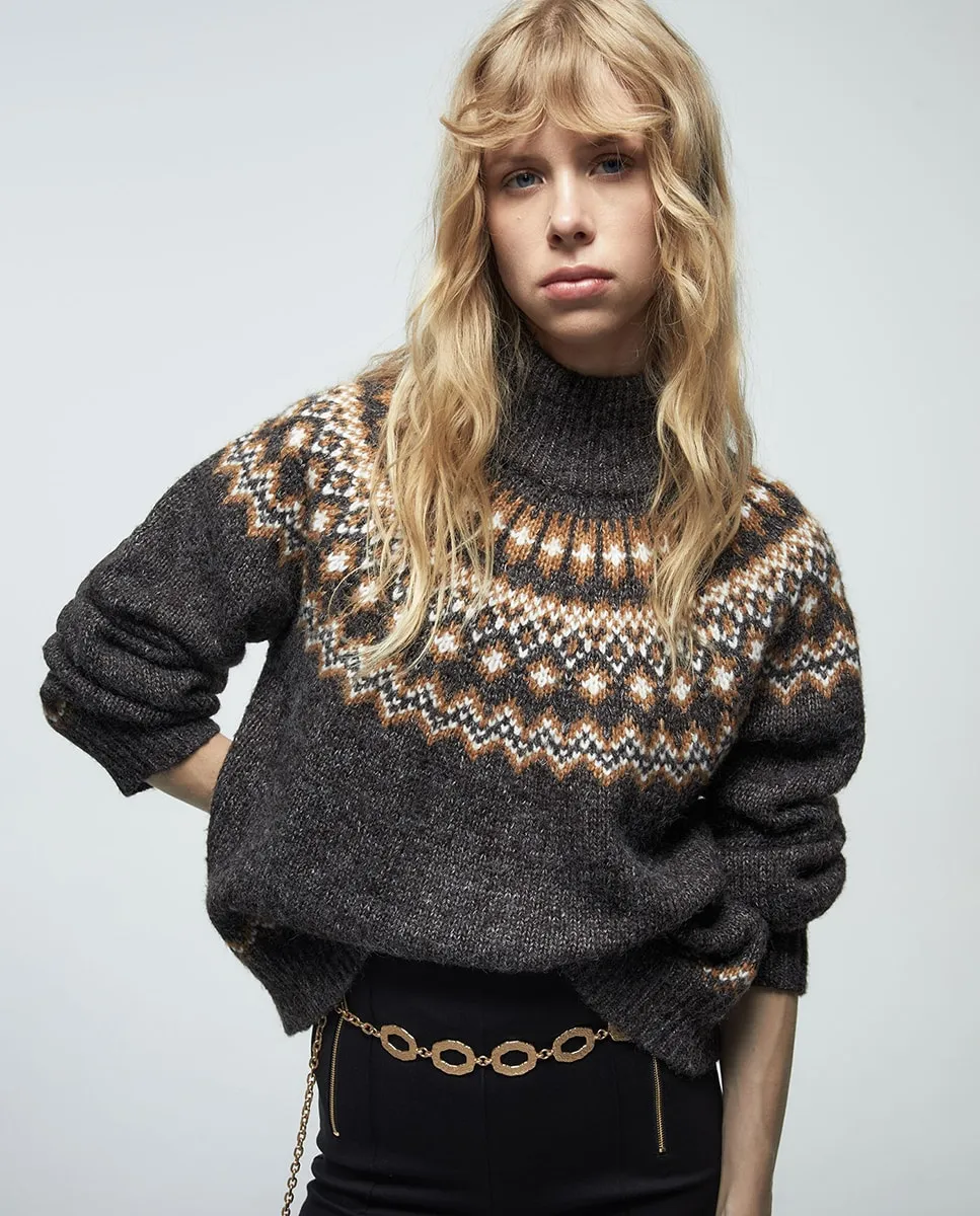 

Альпийский свитер с лебедем Sfera, антрацитовый