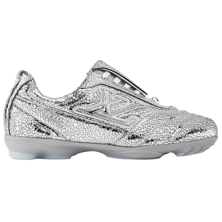 Louis Vuitton Футбольные кроссовки Footprint Soccer Silver King Cow Leather Low top Casual Shoes Unisex Silver — фото 3