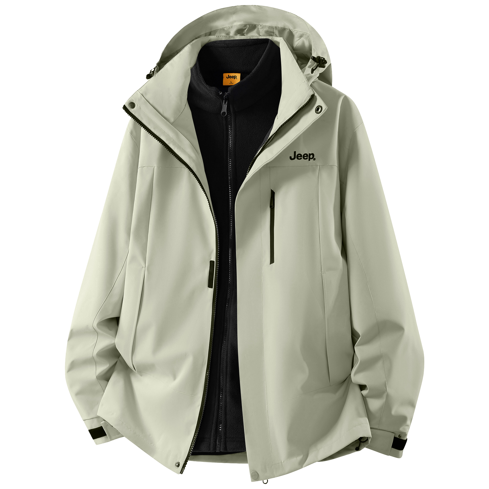 

Jeep Городская куртка для отдыха унисекс, Khaki (Fleece Lining+Outer Shell Set)