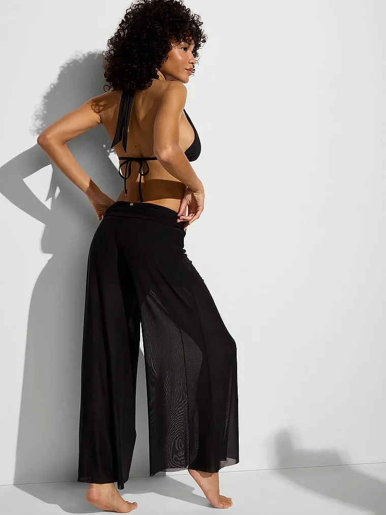 Пляжные сетчатые брюки с отворотом Victoria'S Secret Swim, Pure Black — фото 2