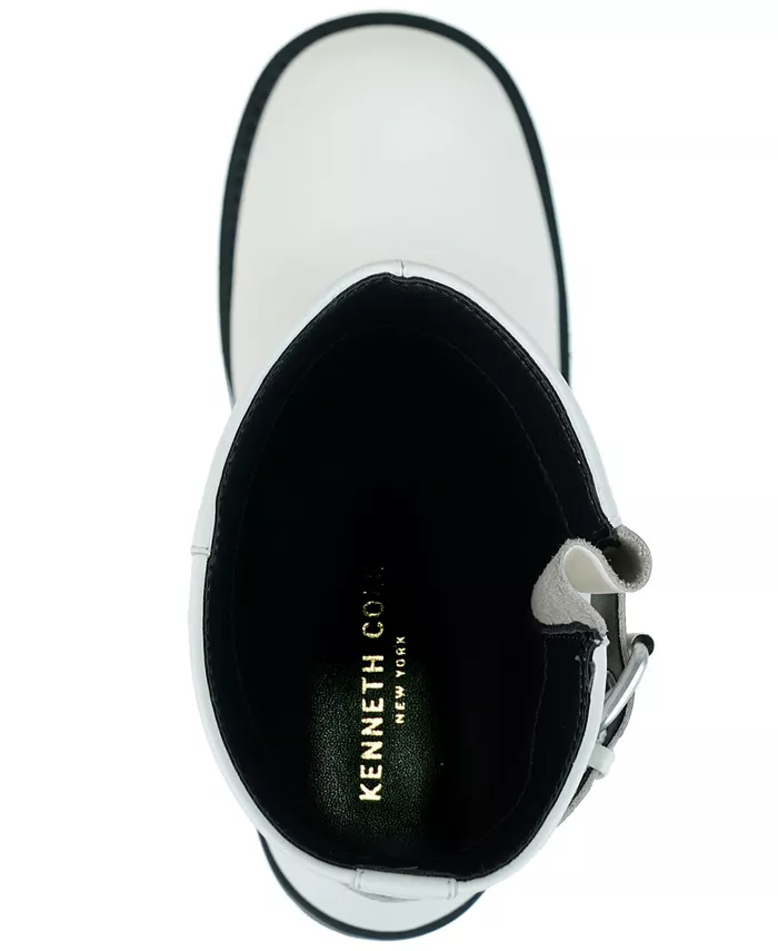 Женские ботильоны Stride на устойчивом каблуке Kenneth Cole New York, белый — фото 4