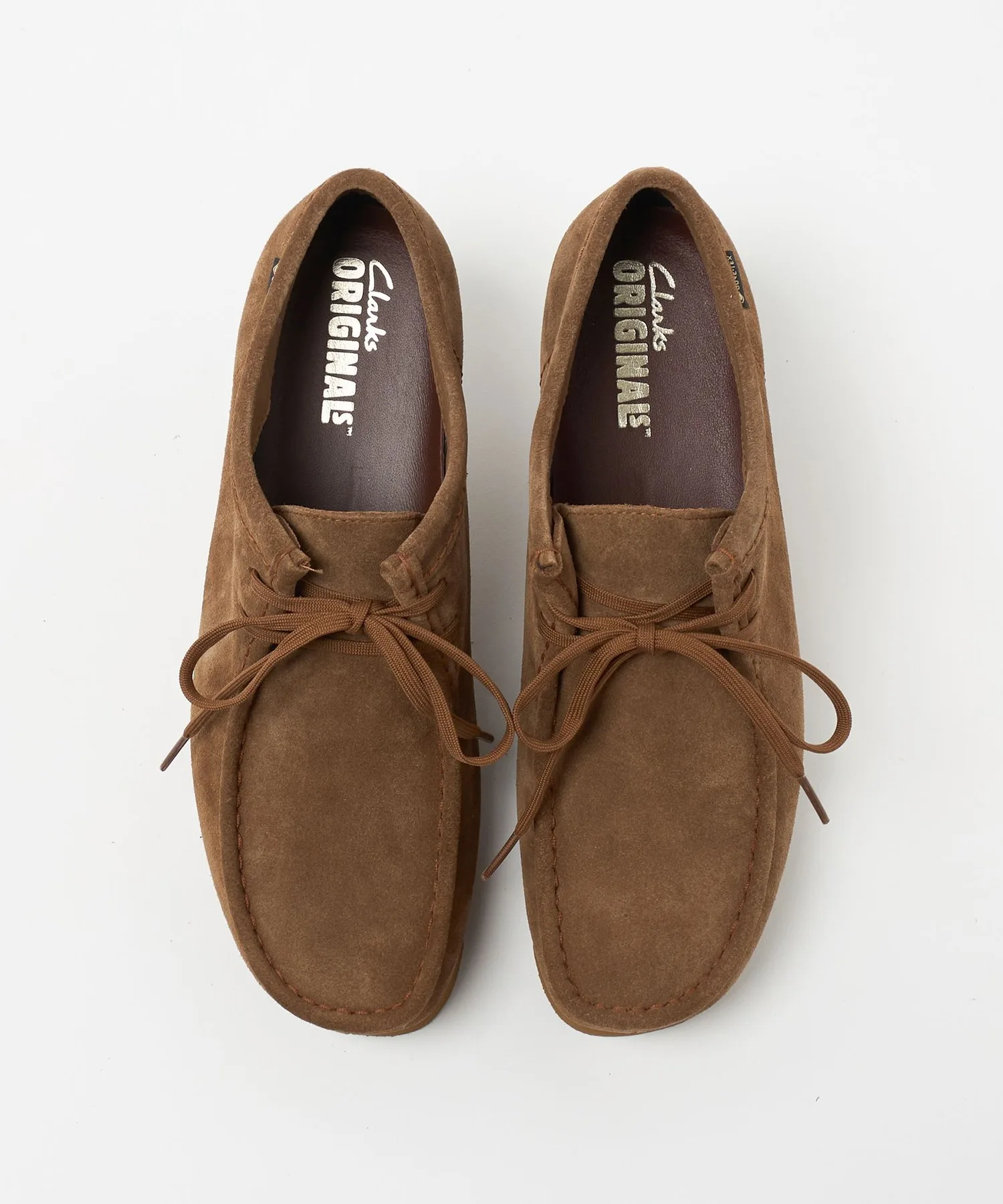 Мужские замшевые ботинки Clarks Originals Wallabee GTX с мембраной коричневые — фото 3