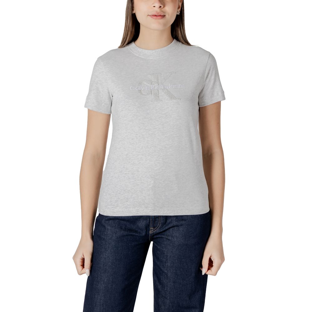 

Серые хлопковые топы и футболки Calvin Klein Jeans