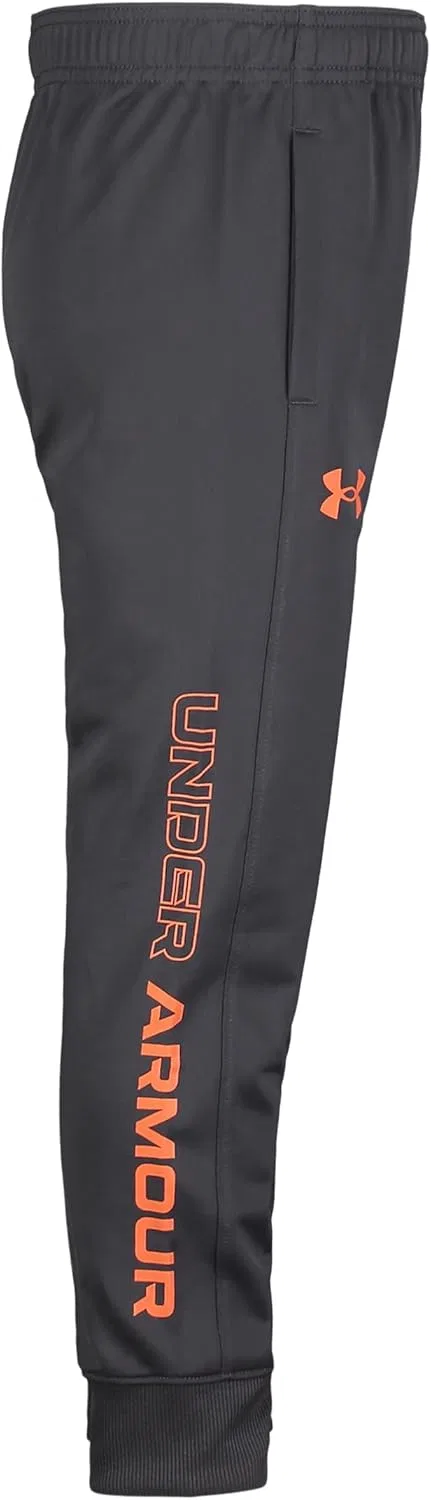 Детские спортивные штаны Under Armour Brawler Warm-up, быстросохнущие и влагоотводящие, свободного кроя, Gray Pitch Jog — фото 2