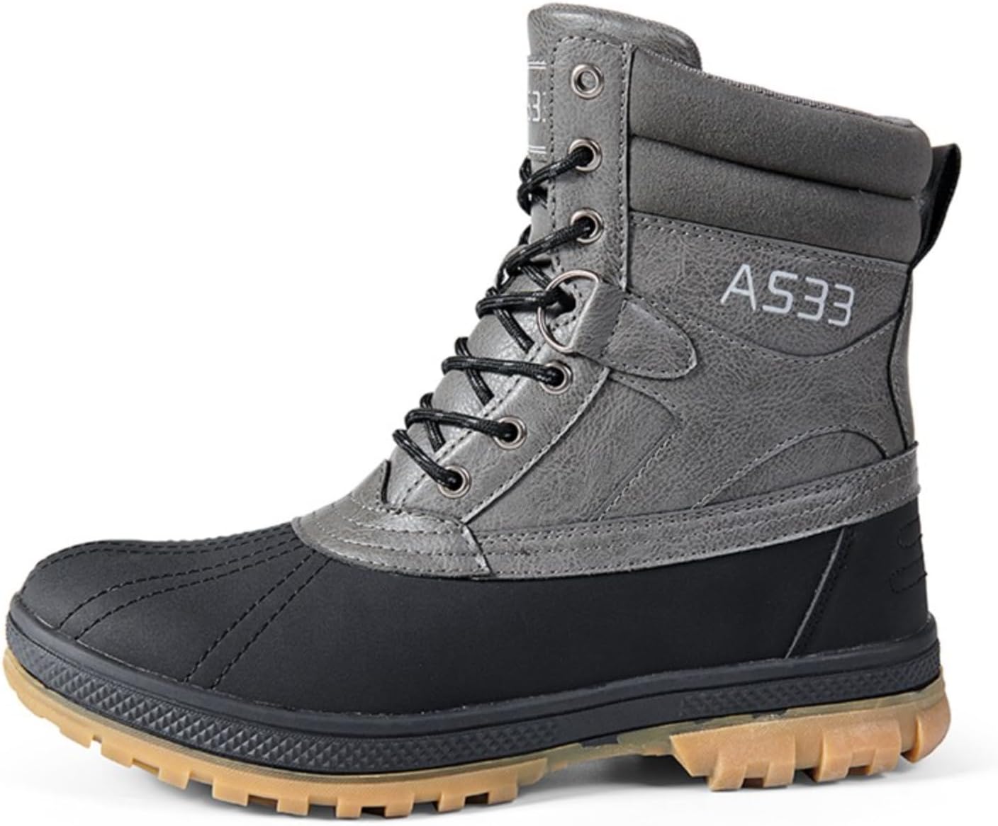 

Мужские кожаные тактические ботинки с шнуровкой Netehadi, серый