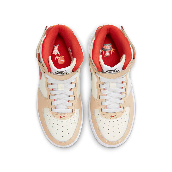 Кроссовки air force 1 mid Nike, бежевый — фото 3