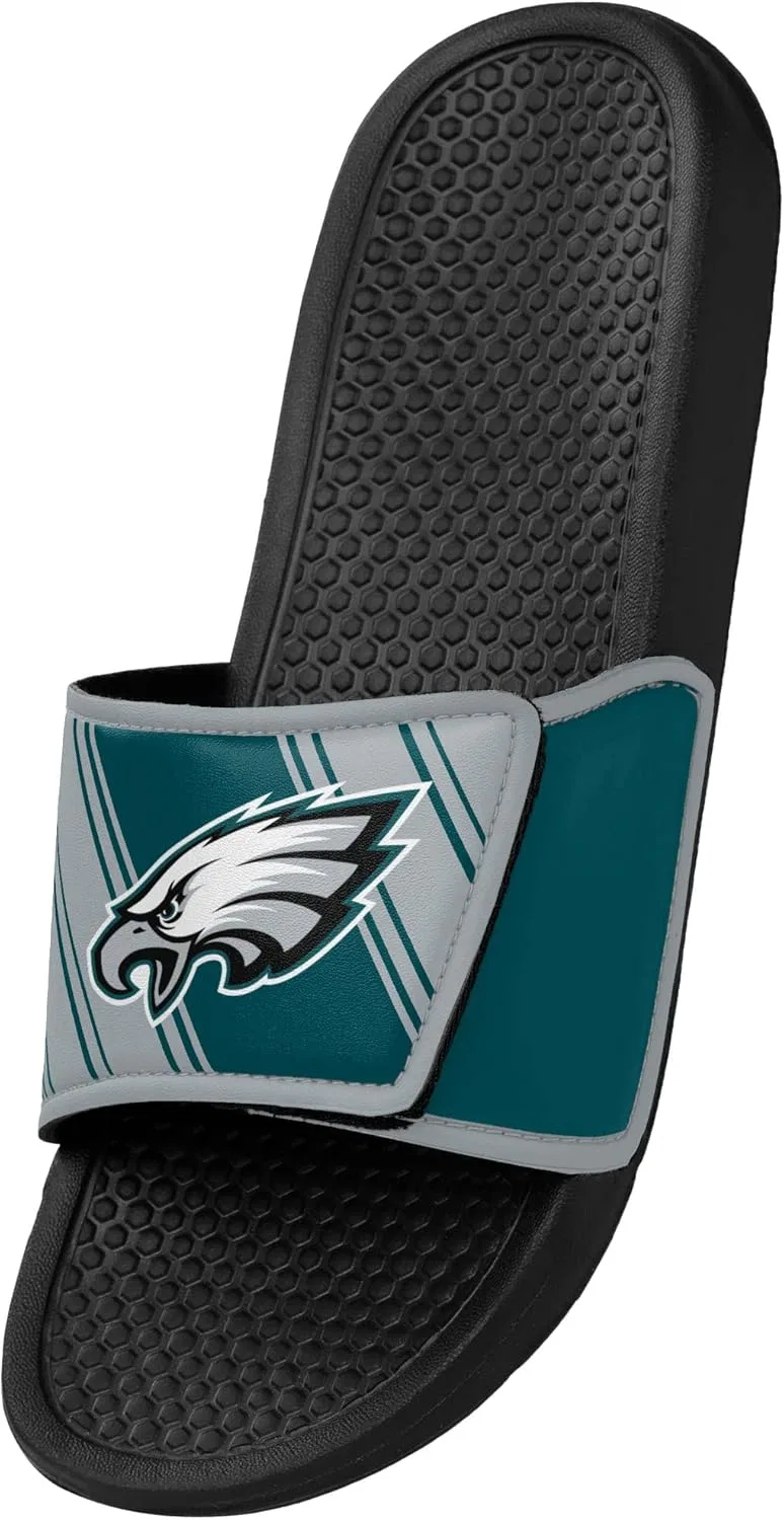 Мужские спортивные тапочки FOCO Legacy Velcro Sport Slide New York Giants Legacy Sport с застежкой-липучкой - размер Large, Philadelphia Eagles — фото 4