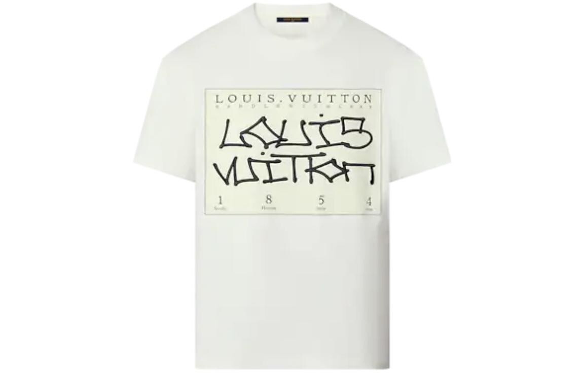 

Новые квартальные продукты LV T-shirt Men Louis Vuitton, белый