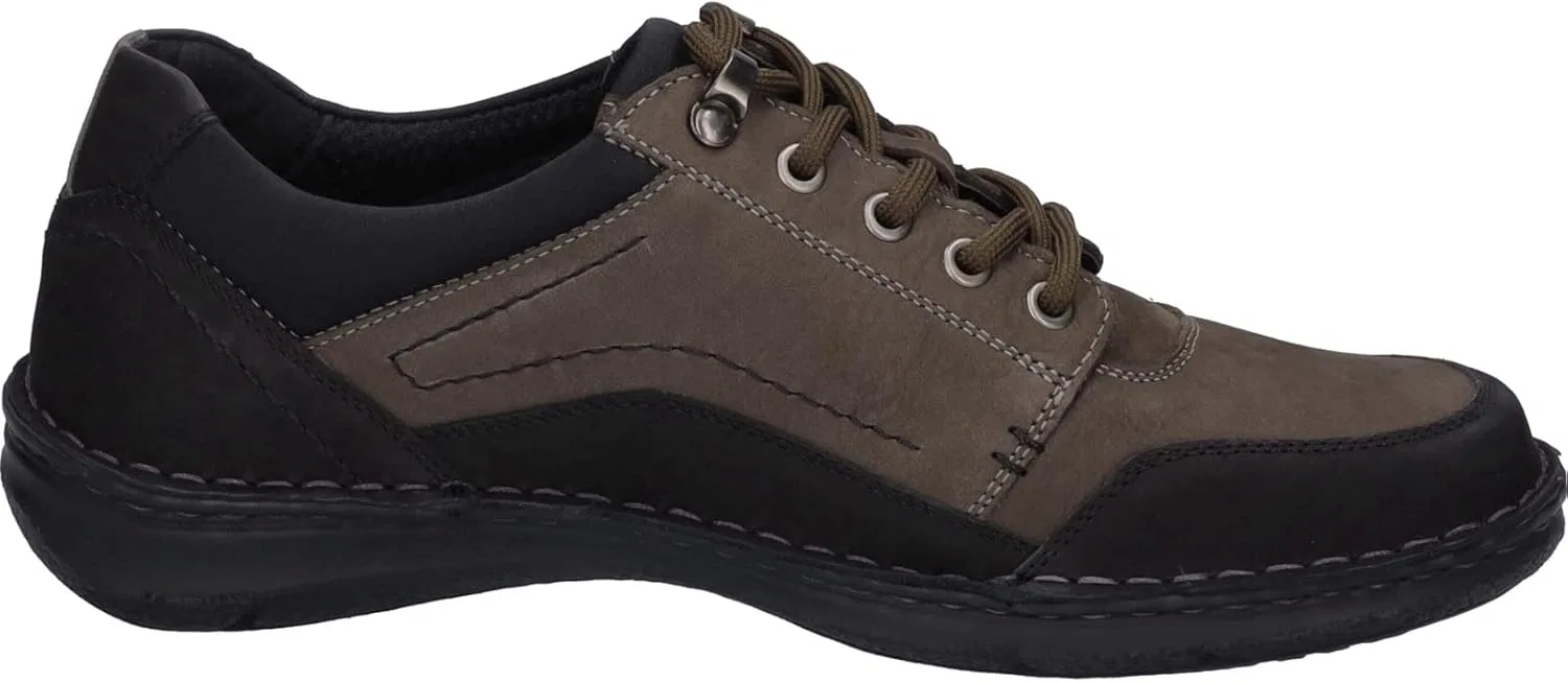 Мужские низкие кроссовки Josef Seibel Anvers 98, очень широкие (K), со сменной стелькой, Grey Asphalt Combi. — фото 4