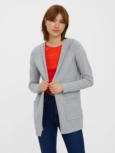 

Кардиган Vero Moda "VMDOFFY OPEN HOOD", серый