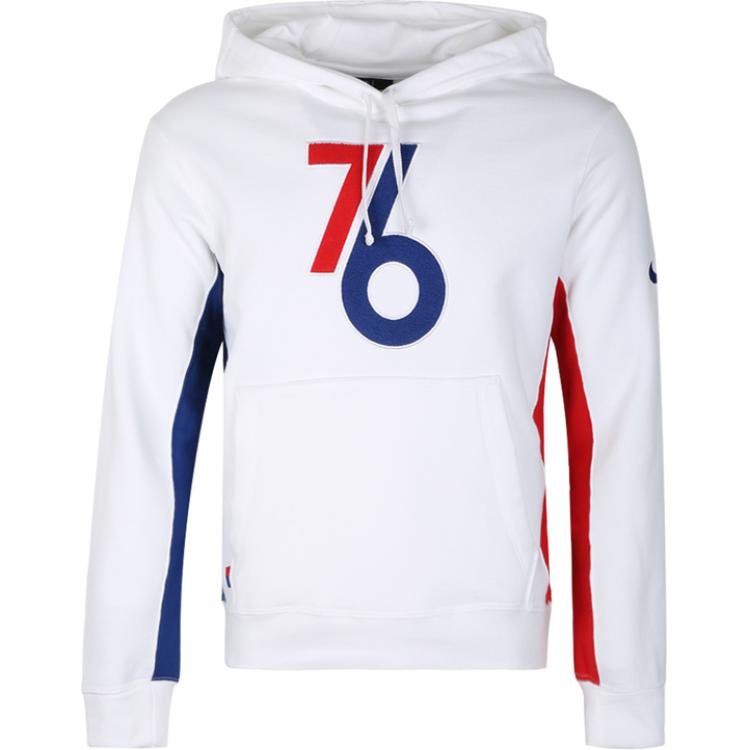 

Nike Толстовка nba as phi m nk hoodie po courtsid мужская белая