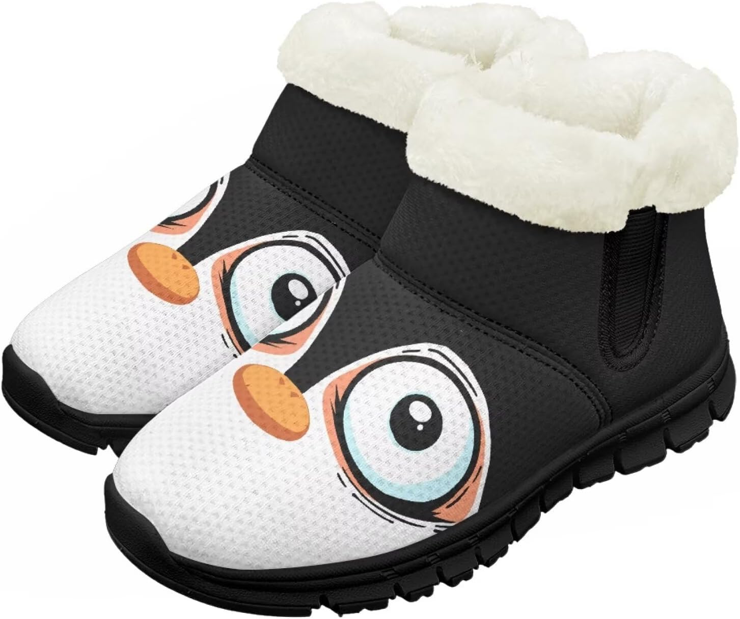 

Детские зимние сапоги теплые водонепроницаемые снежные сапожки с меховой подкладкой для мальчиков и девочек, малыш/маленький ребенок/старший ребенок Pzuqiu, Cute Penguin