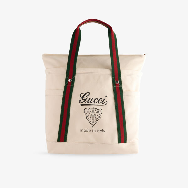 

Сумка-шоппер Gucci большая холщовая, мультиколор