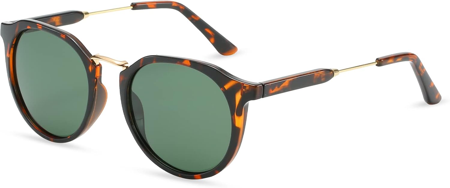 

Поляризованные солнцезащитные очки ZENOTTIC в винтажном классическом стиле, круглые, ретро, ​​с защитой от УФ-излучения UV400 и металлической оправой, для мужчин и женщин, Demi