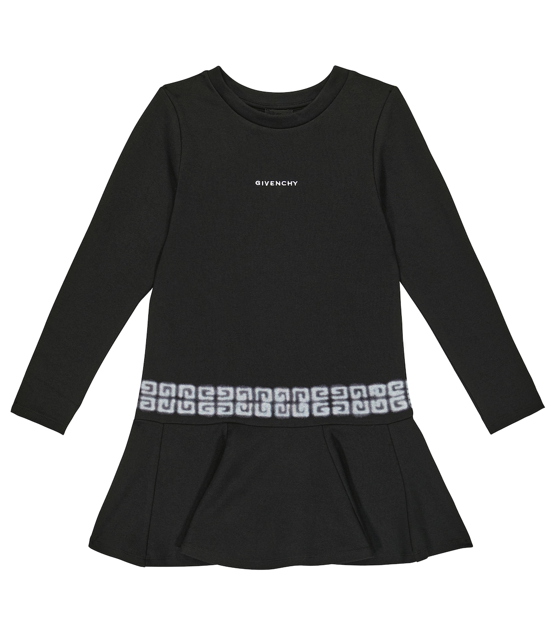 

Платье 4G из смесового хлопка Givenchy Kids, черный