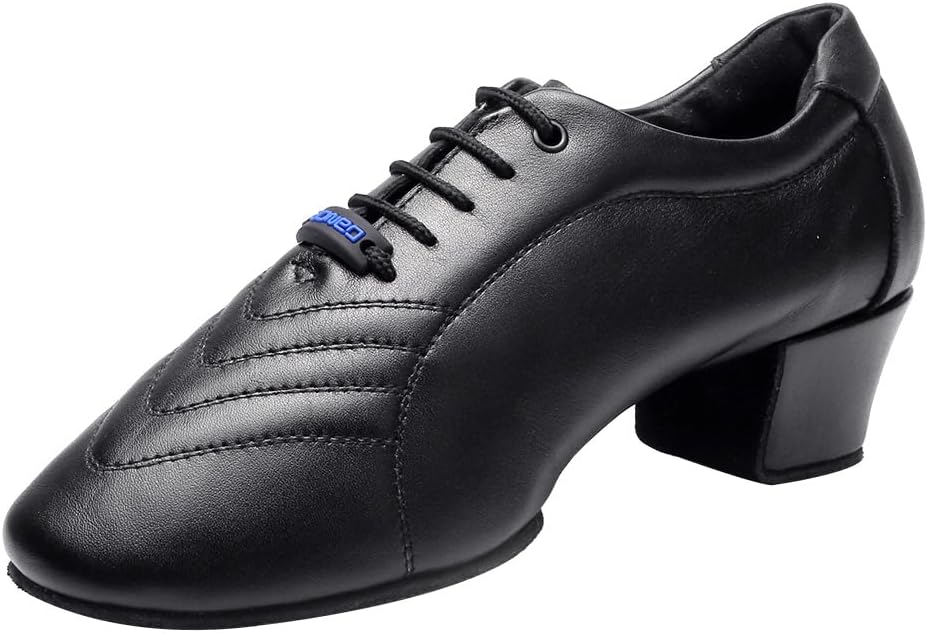 

Мужские танцевальные туфли HIPPOSEUS на шнуровке для латиноамериканских танцев, раздельная подошва, для бачаты, сальсы, социальных бальных танцев, модель KCBD, черный