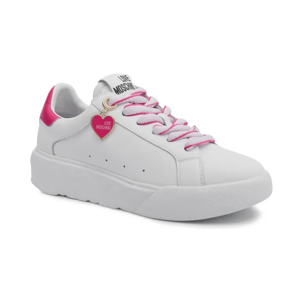 

Кожаные кроссовки Heart45 Love Moschino, белый