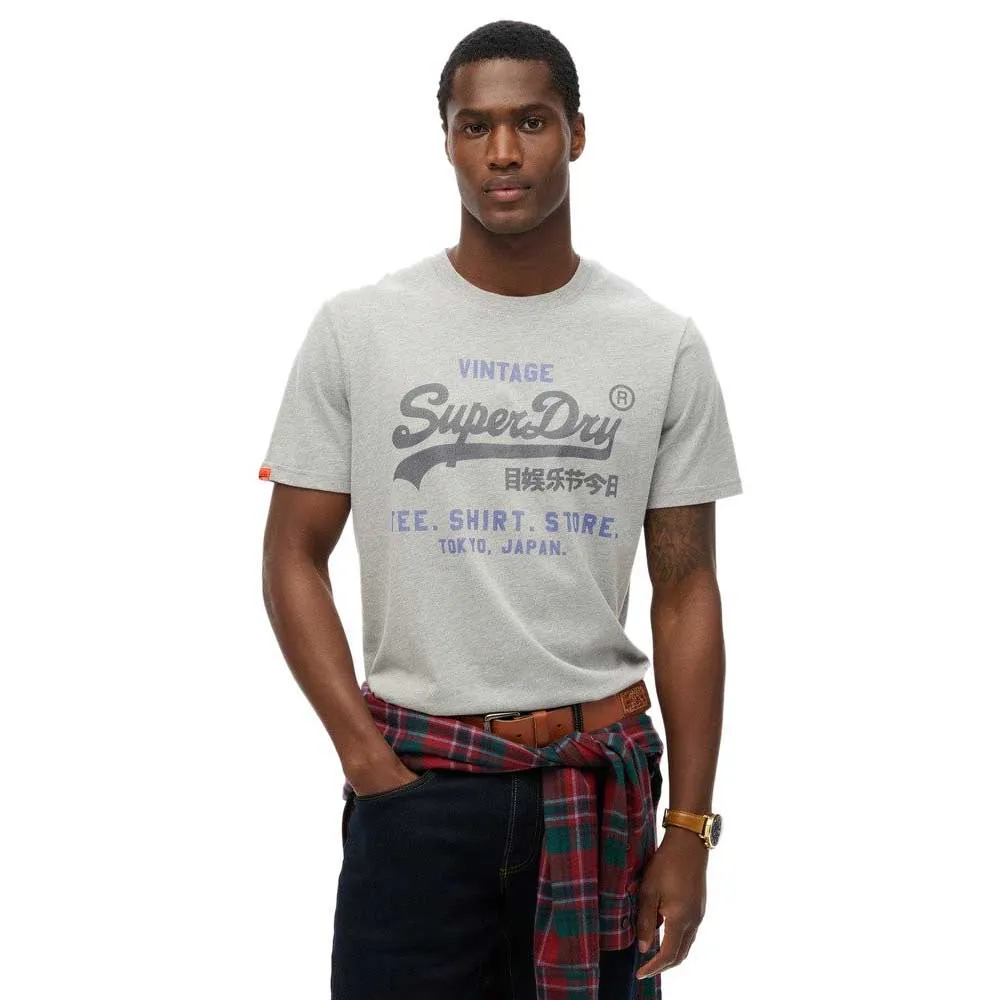 

Футболка с коротким рукавом Superdry Vl Heritage Relaxed, серый