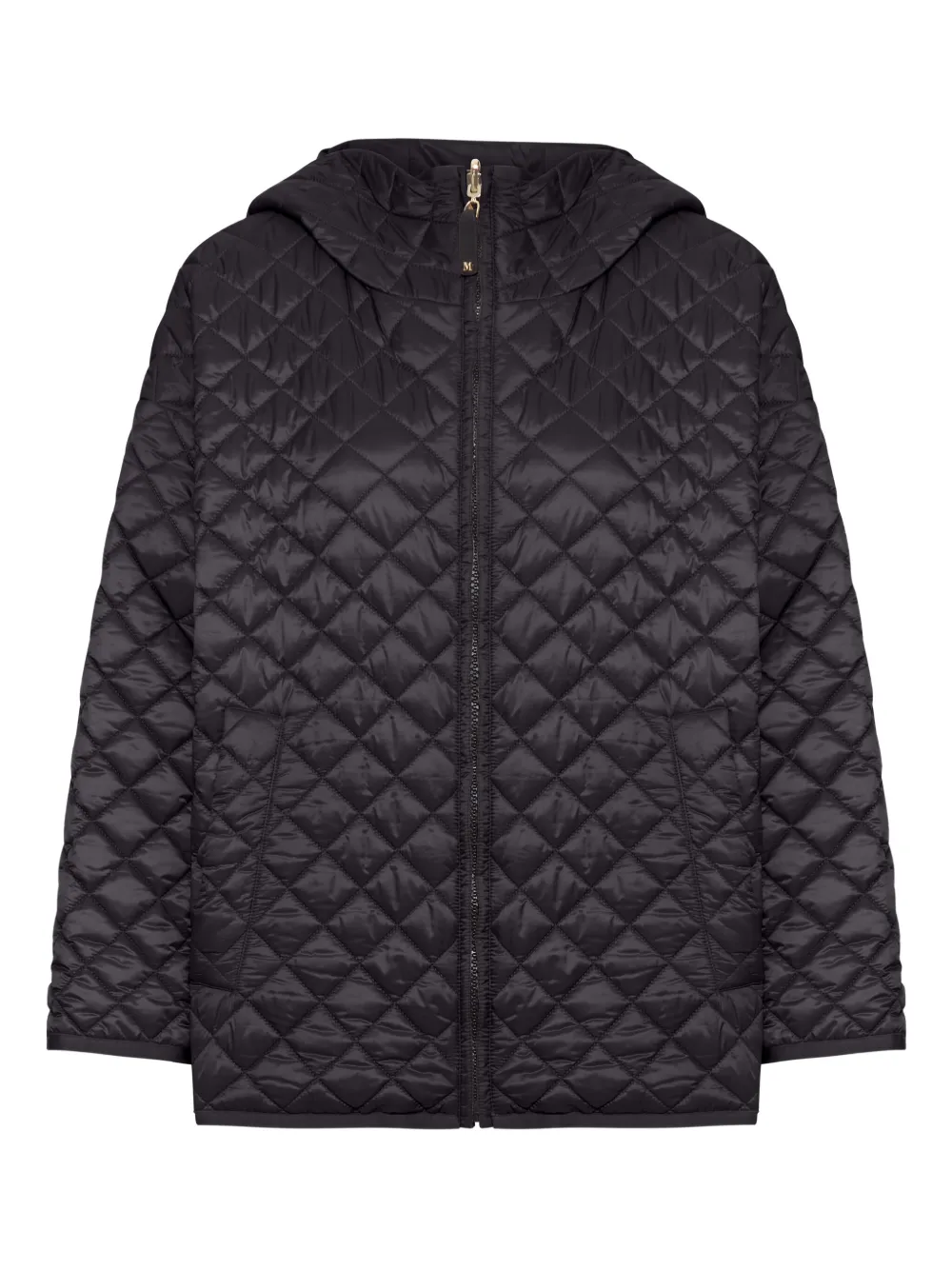 

Стеганая куртка с капюшоном MAX MARA, черный