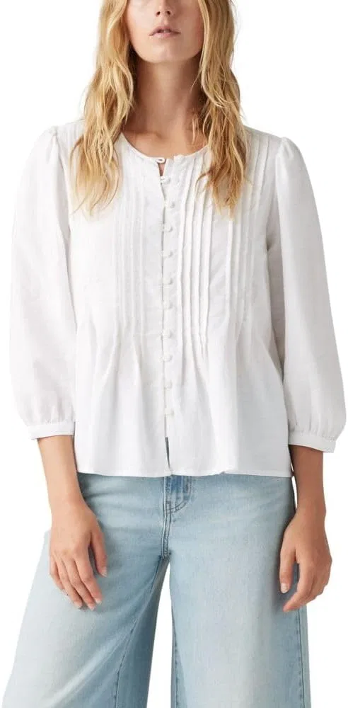 Блуза с гороховым принтом, Gina Blouse, Levi's, бежевый — фото 3