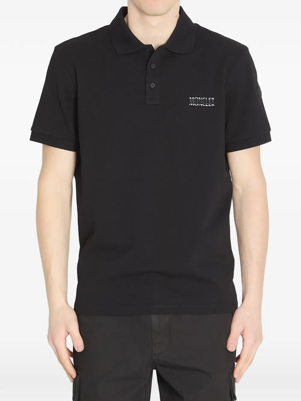 

Поло с логотипом Moncler, черный