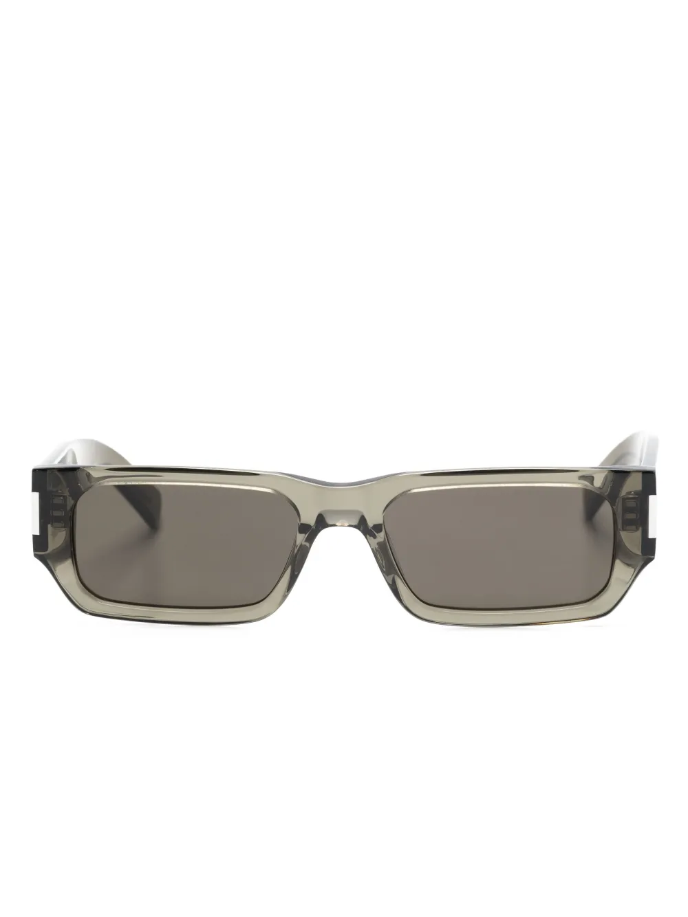 

Солнцезащитные очки в прямоугольной оправе Saint Laurent Eyewear, серый