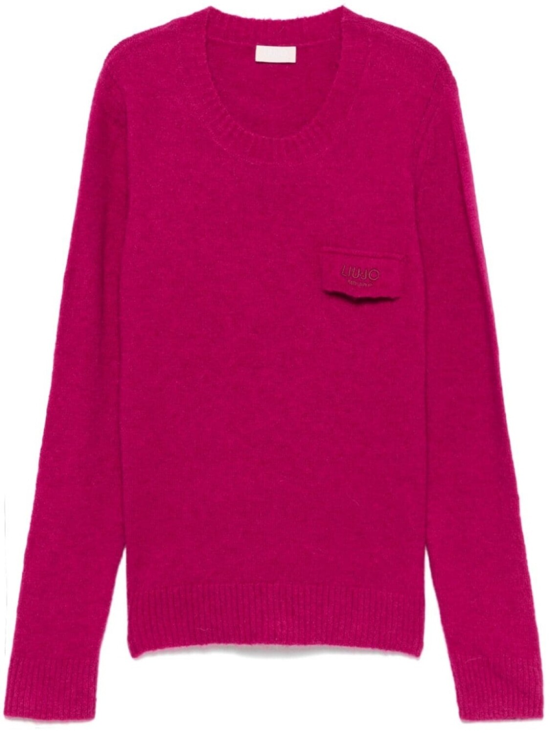 

Свитер с вышитым логотипом LIU JO, розовый