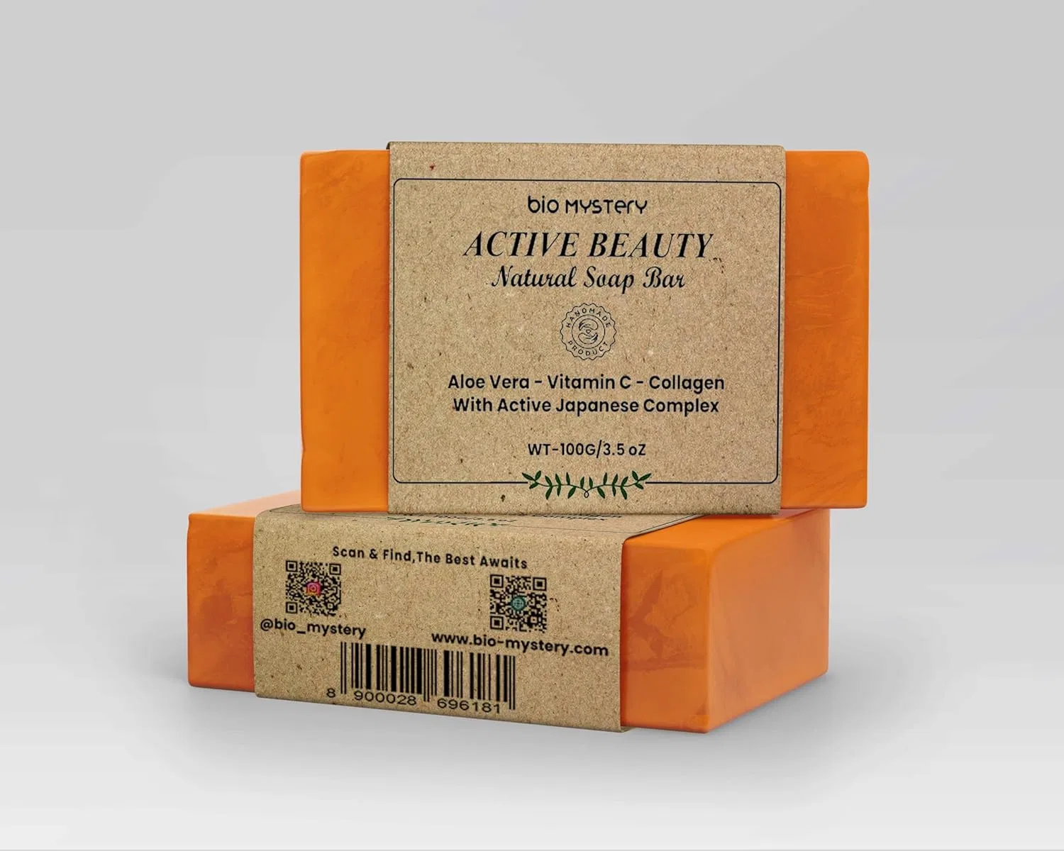Мыло Active Beauty Soap Bars Bio Mystery, 2 шт по 100 г — фото 2