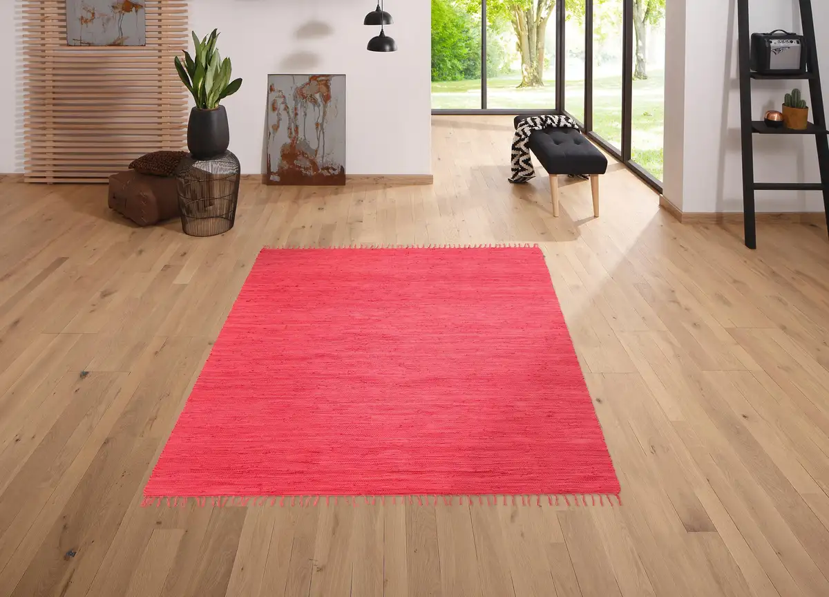 

Ковер Lüttenhütt "Paul", прямоугольный, двусторонний ковер, сотканный вручную, двусторонний, с бахромой 60х120 см, красный