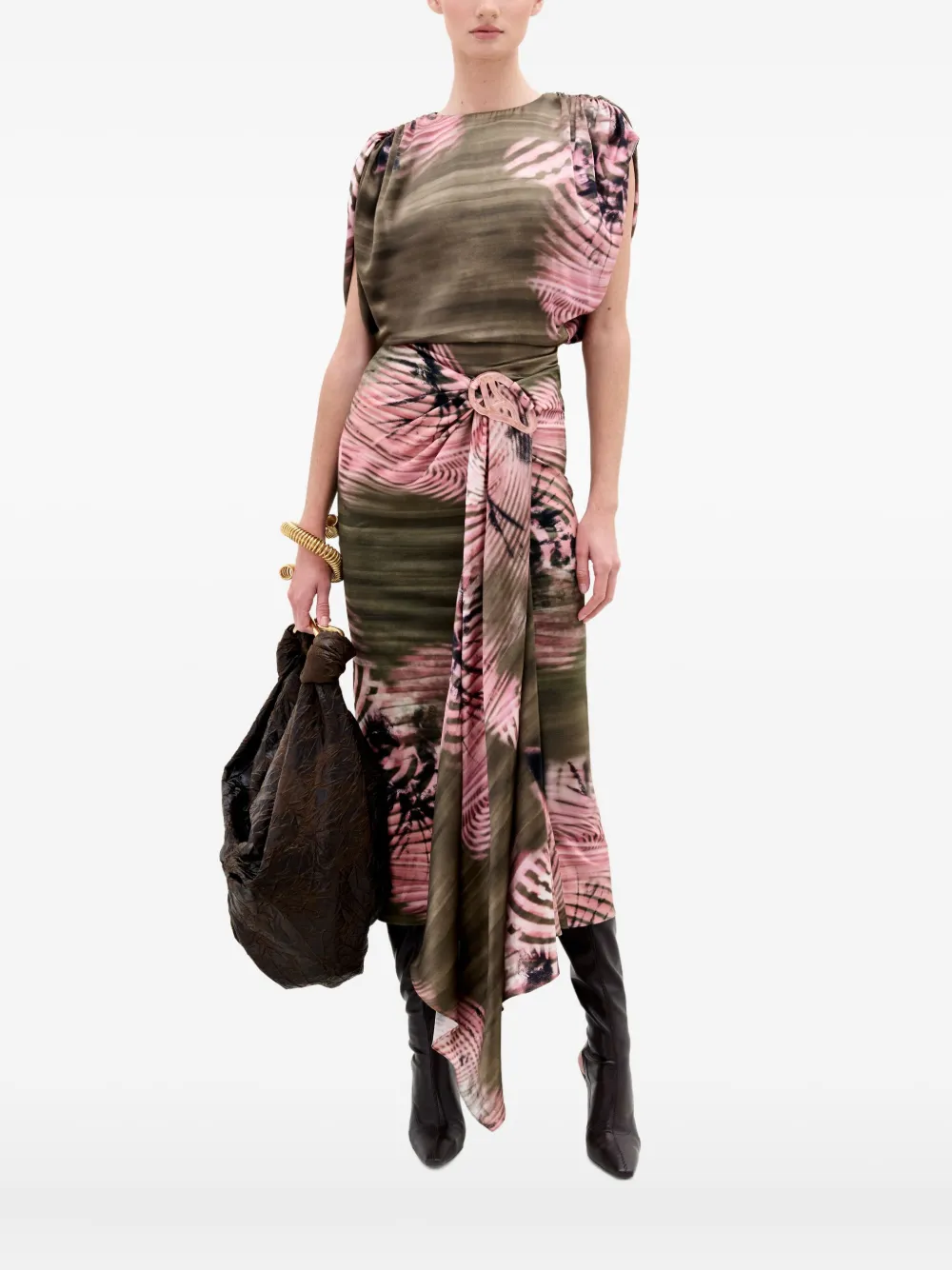 

Блузка с абстрактным принтом Alisa Silvia Tcherassi, розовый