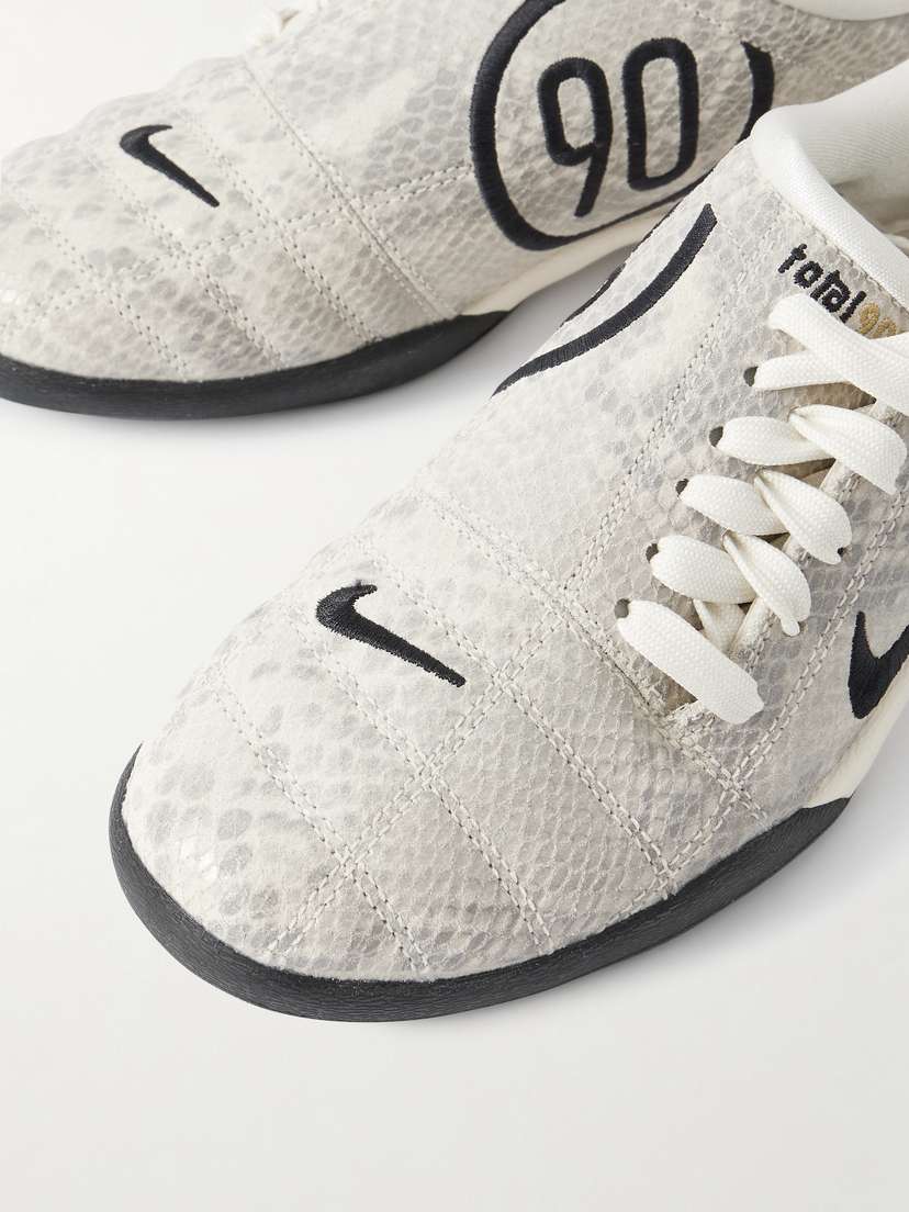 Кроссовки T90 se из кожи с эффектом змеи Nike, белый — фото 4