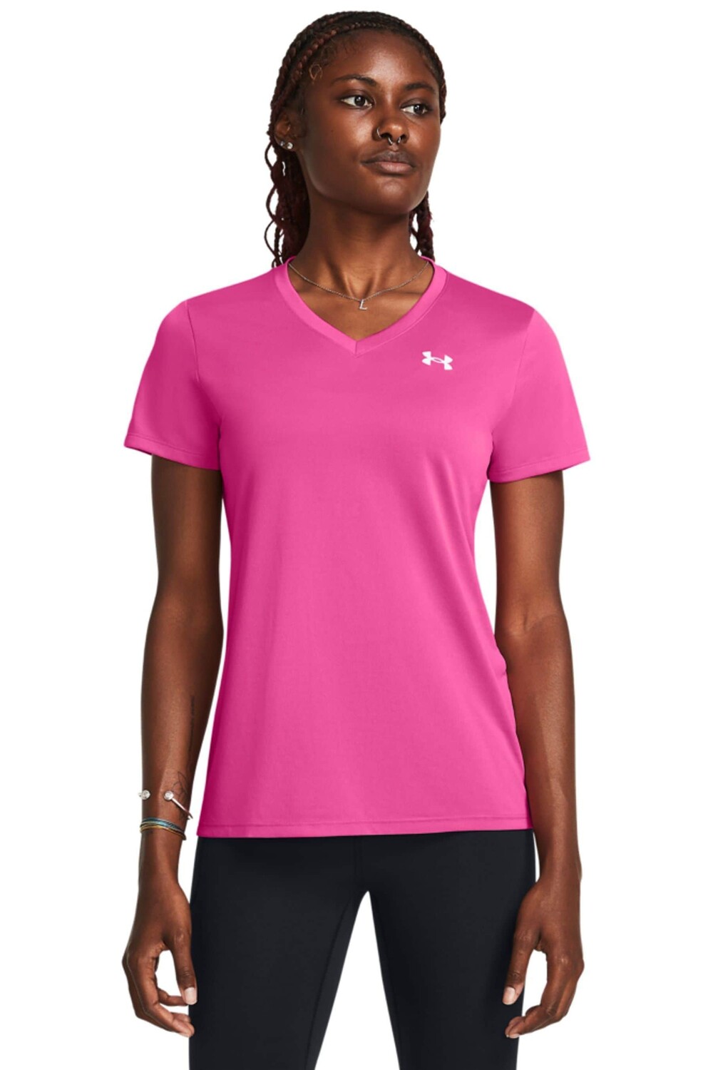 

Футболка с V-образным вырезом Under Armour, розовый