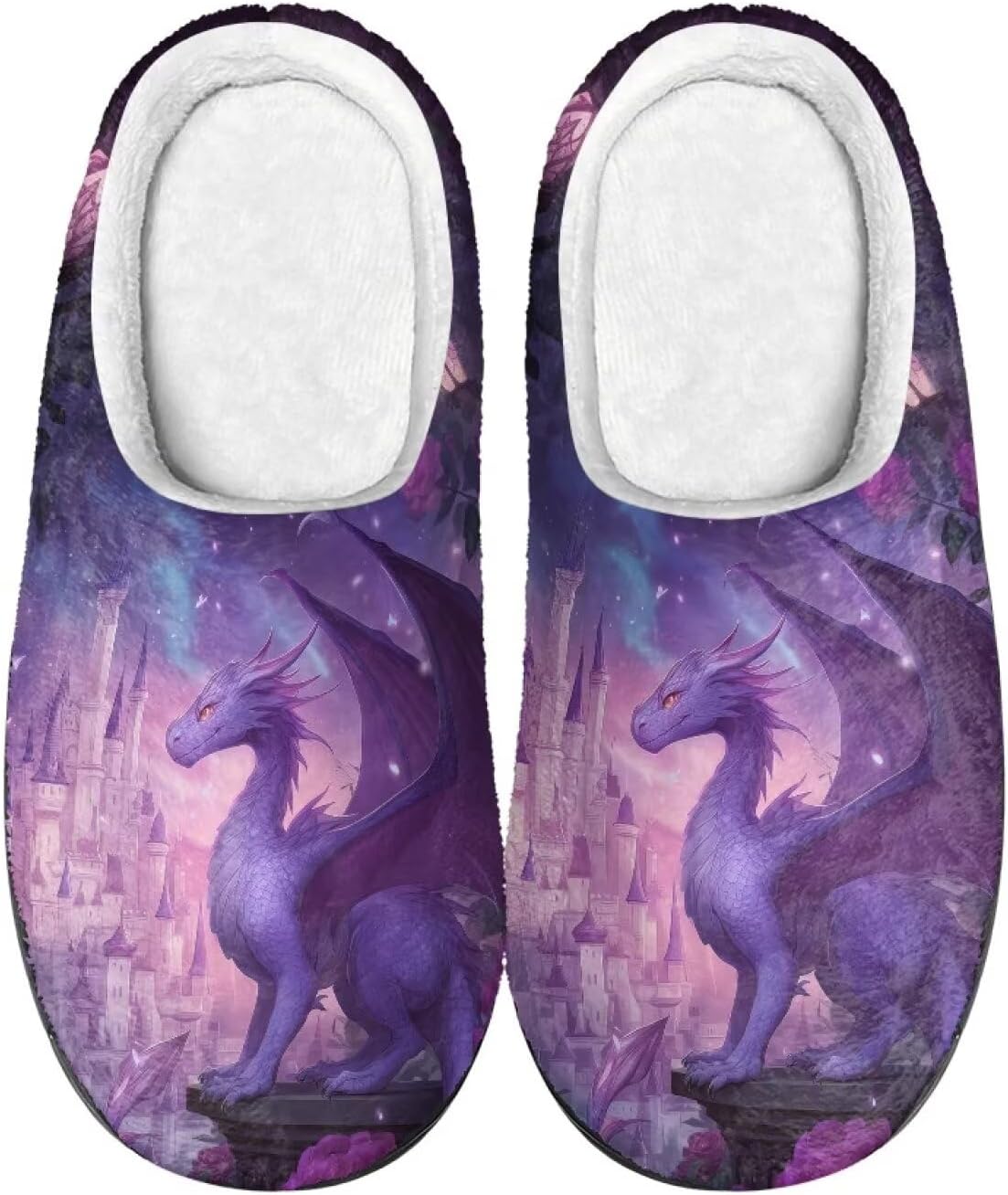 

Тапочки Xpyiqun для женщин и мужчин, домашние слипоны, пушистые теплые зимние тапочки, размер 4-12, Dragon