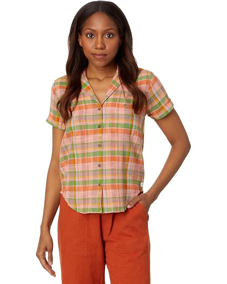 

Рубашка Toad&Co Camp Cove Short Sleeve, цвет Rockrose