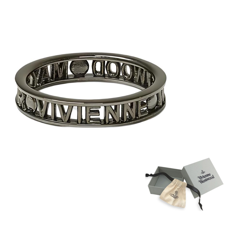 

Vivienne Westwood Кольцо из стерлингового серебра 925 пробы унисекс Gunmetal Gray