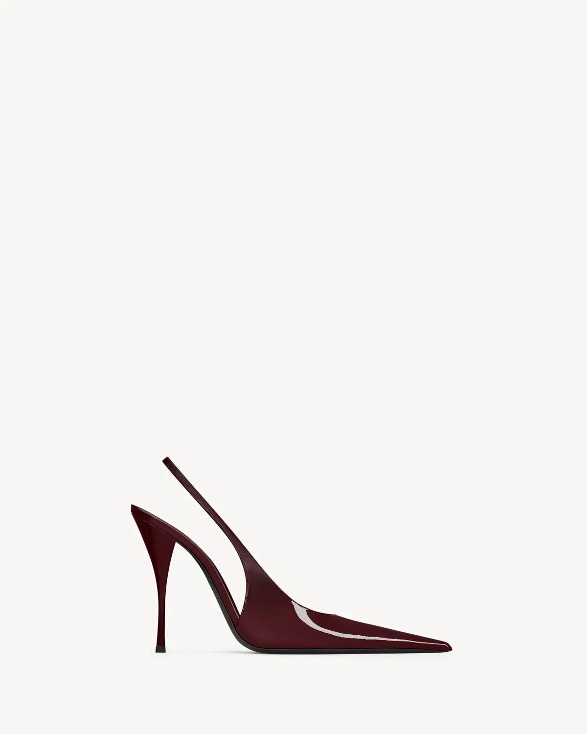 Туфли-лодочки на ремешке из лакированной кожи P.A.R.I.S SAINT LAURENT, коричневый