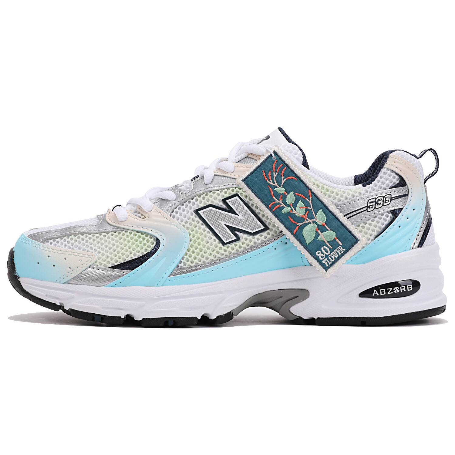 

Кроссовки NB 530 унисекс с низким верхом, цвет синий/белый/зеленый New Balance