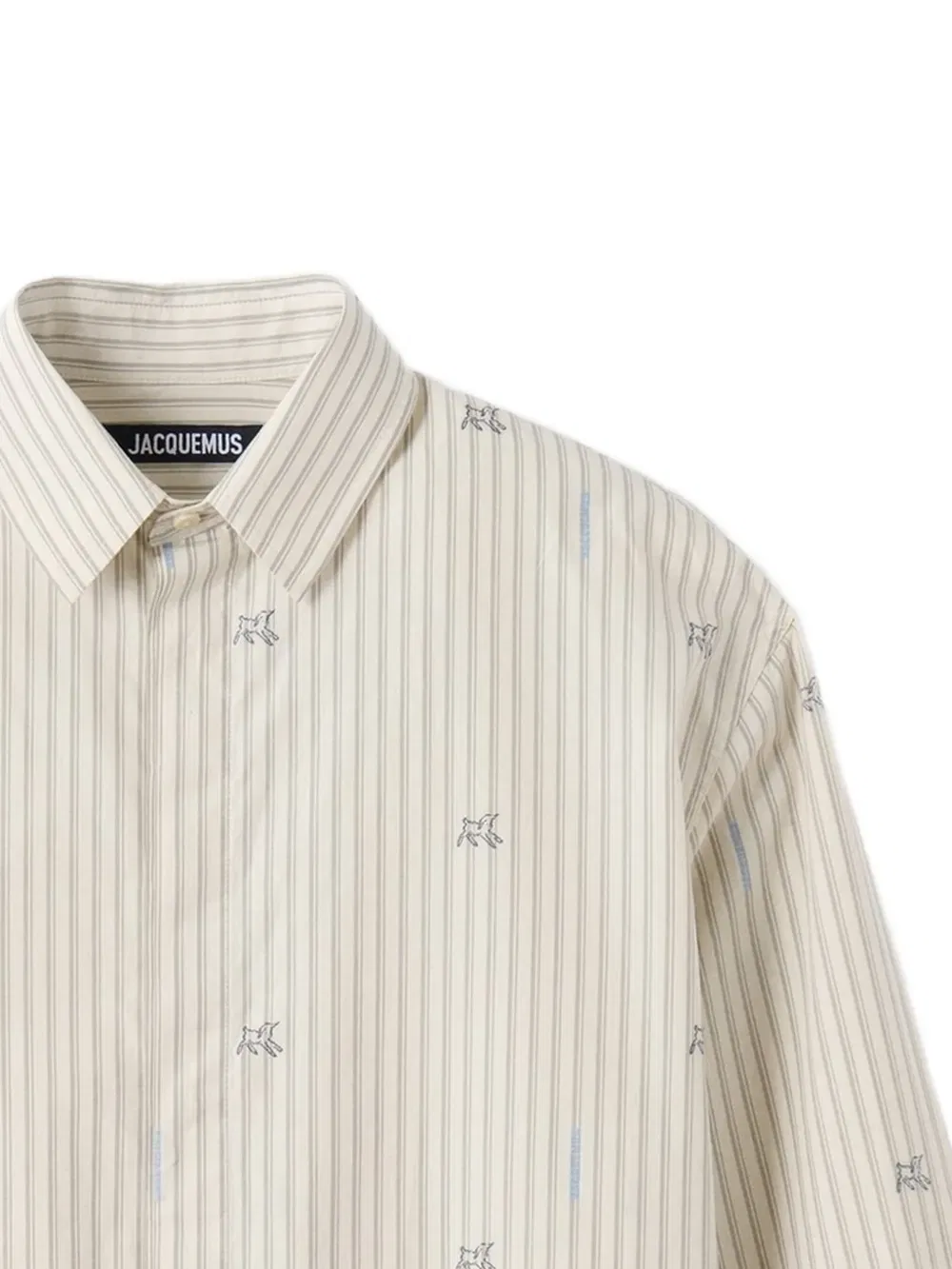 Полосатая рубашка Саймона Jacquemus, нейтральный — фото 2
