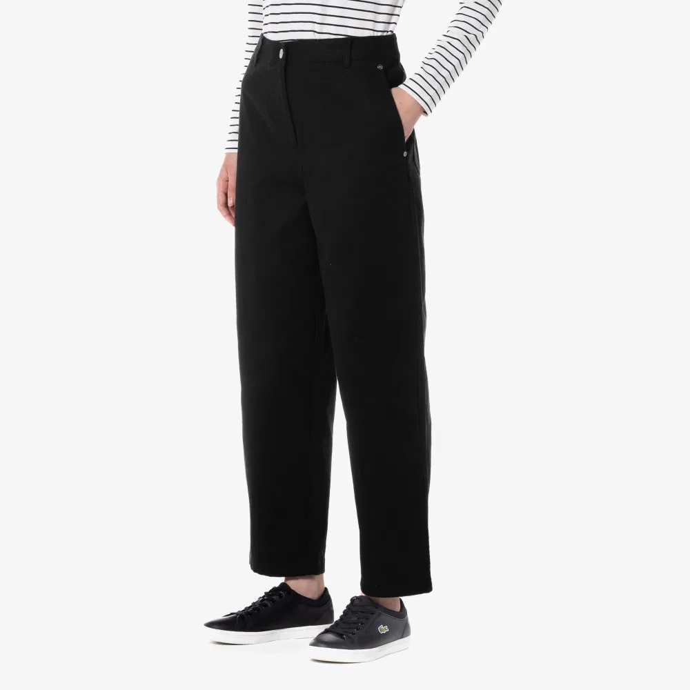 Женские брюки Lacoste Barrel Fit, чёрные — фото 3
