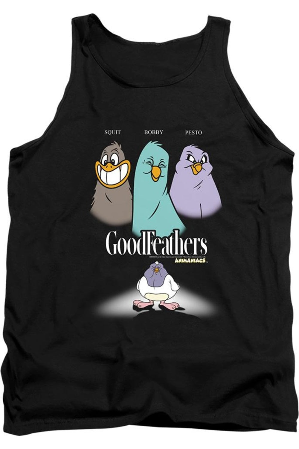 

Animaniacs Goodfeathers взрослый майка Gildan, черный