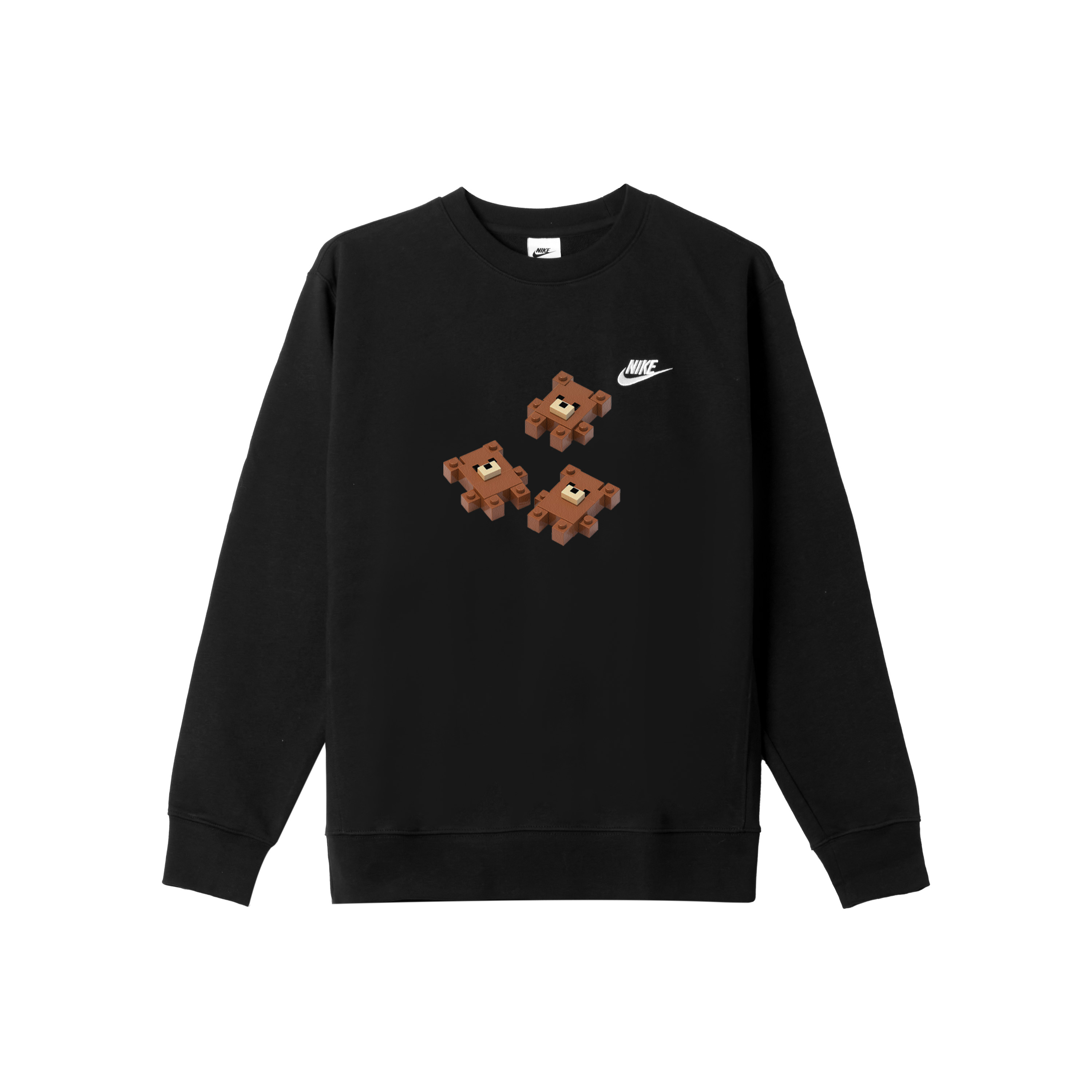 

Nike Мужская толстовка с круглым вырезом, черная, средней толщины, стандартного размера