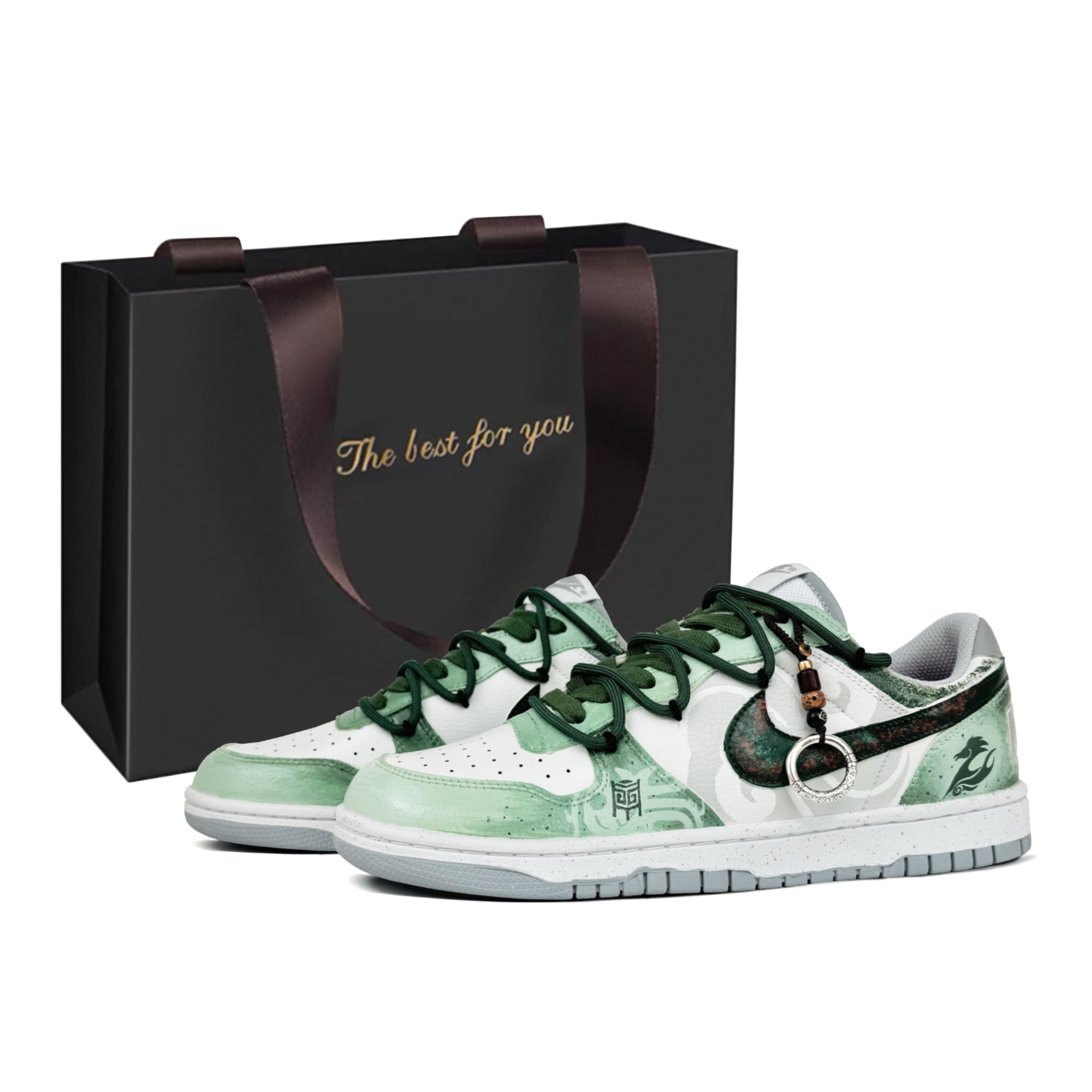 

Nike Big Bronze Racing Years Абразивостойкие низкие кроссовки для скейтбординга мужские Green