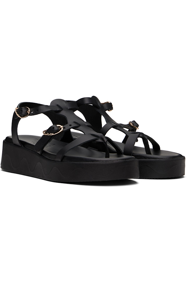 Гладкие сандалии Grace Kelly Wave Ancient Greek Sandals, черный — фото 4
