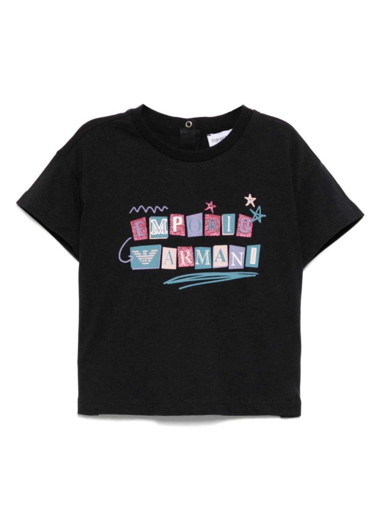 

Футболка с логотипом Emporio Armani Kids, черный