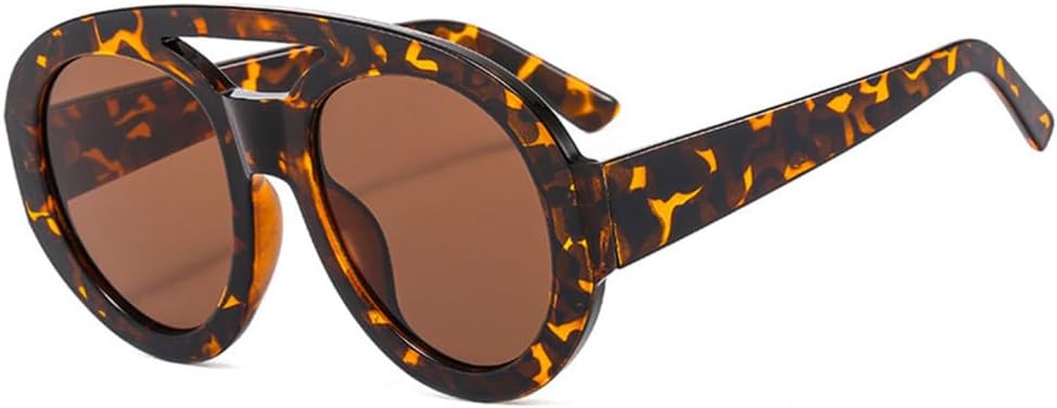 

Большие солнцезащитные очки с двойной перемычкой для женщин в стиле панк, солнцезащитные очки для женщин с защитой от УФ-излучения UV400 для мужчин LANGSER, C4leopard-brown