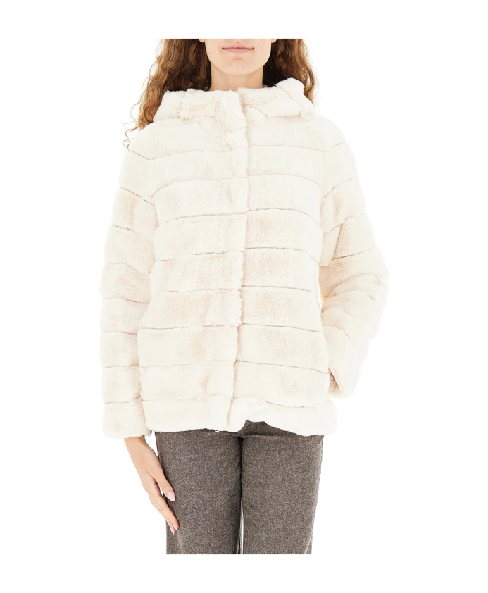 

Белая куртка из органического искусственного меха Marella, бежевый