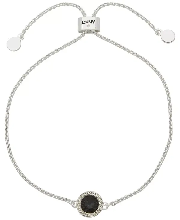 

Динамичный браслет-слайдер с инкрустацией камнями Dkny, gray