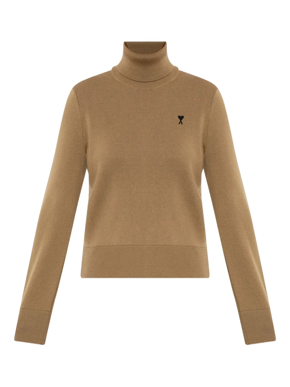 

Водолазка с вышитым логотипом AMI Paris, нейтральный