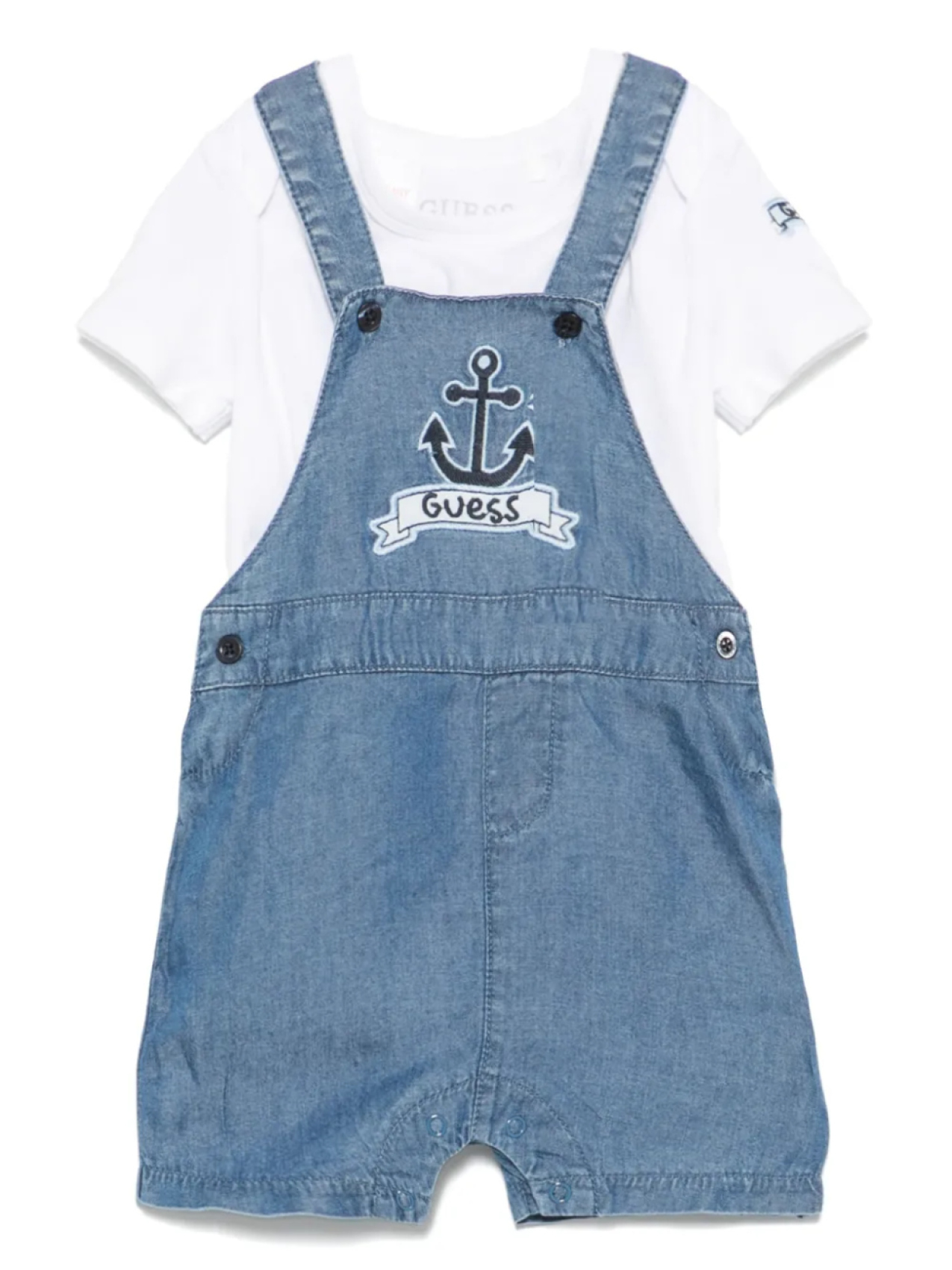 

Комплект шорт с вышитым логотипом guess kids, синий