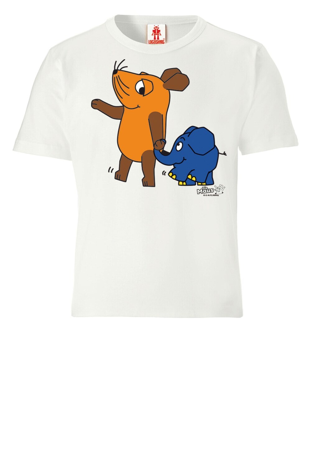 

Рубашка Logoshirt Die Sendung mit der Maus - Maus & Elefant, белый